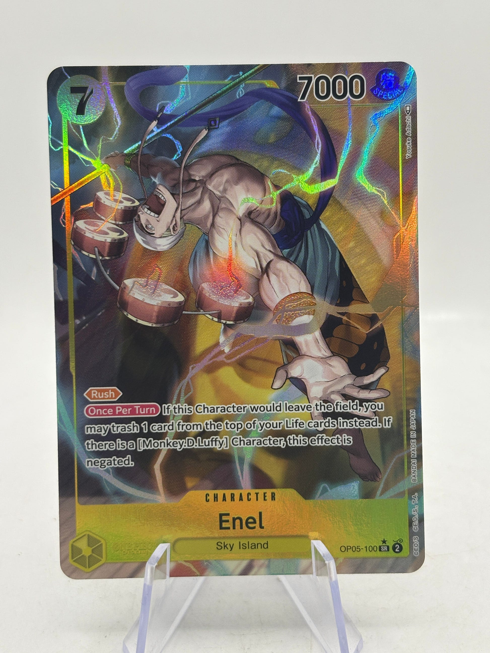 One Piece TCG - Enel OP05-100 SR* Alternate Art FRENLY BRICKS - Open 7 Days image 1