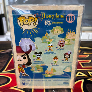 Disney Funko Pop - Captain Hook - Disneyland 65th - No. 816 FRENLY BRICKS - Open 7 Days