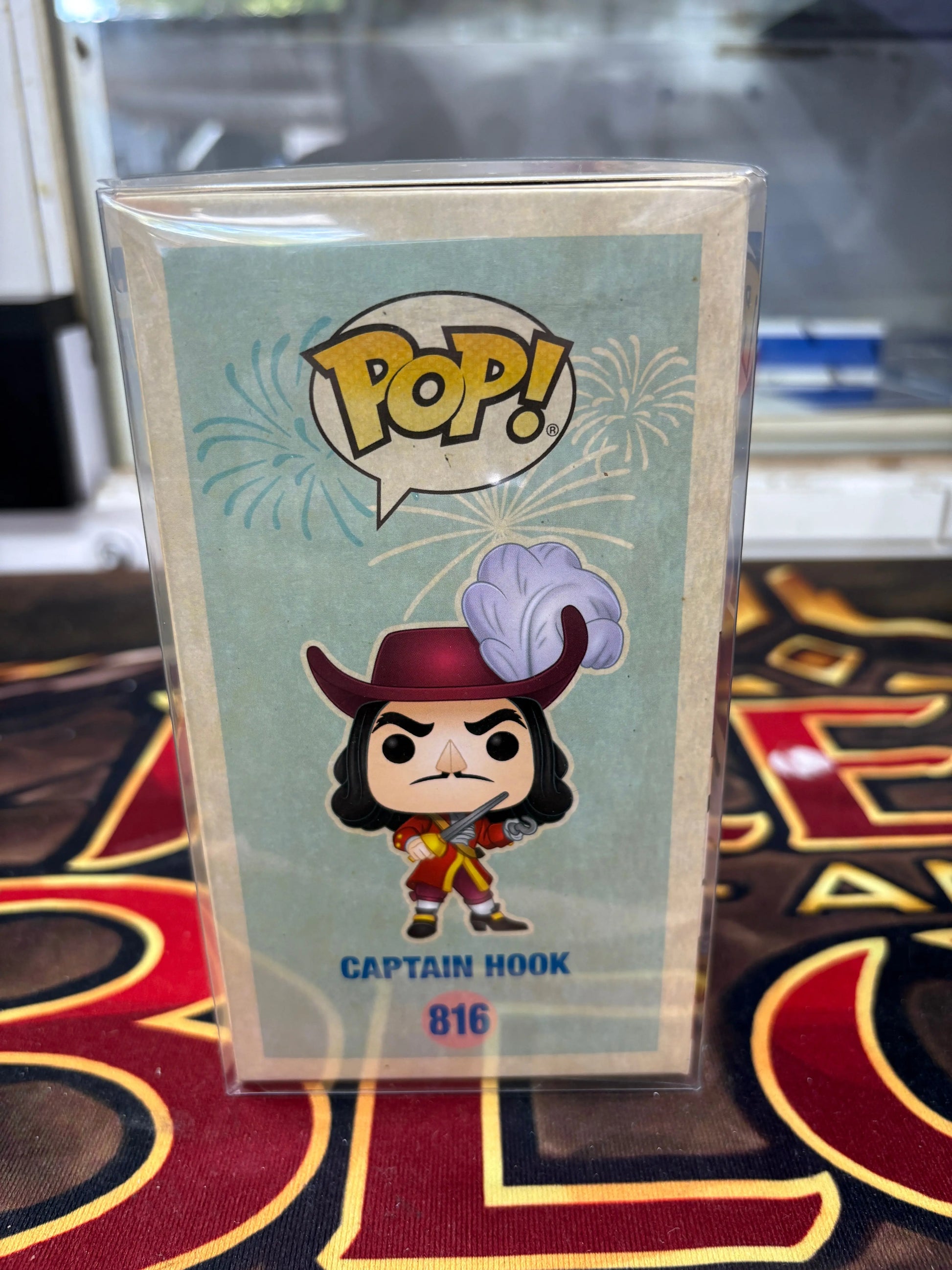 Disney Funko Pop - Captain Hook - Disneyland 65th - No. 816 FRENLY BRICKS - Open 7 Days