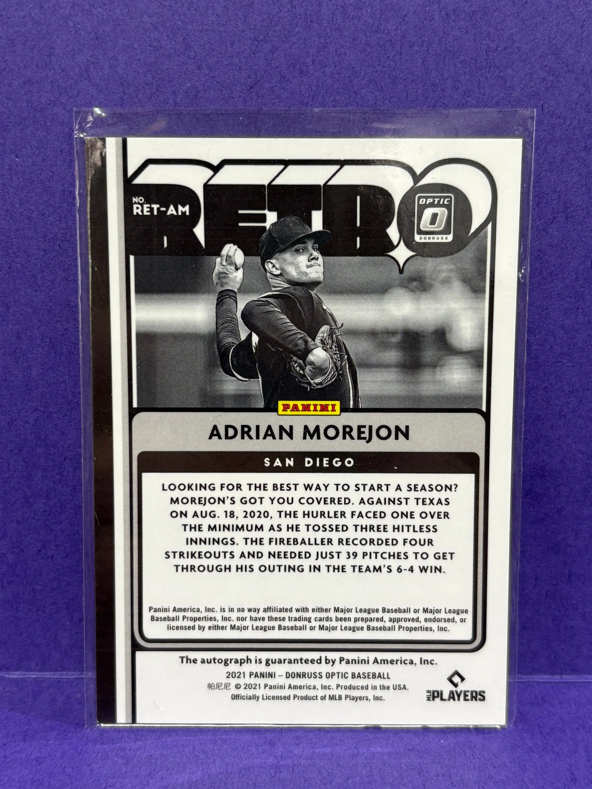 2021 Adrian Morejon Retro Series Signatures Auto Donruss Optic SD Padres FRENLY BRICKS - Open 7 Days