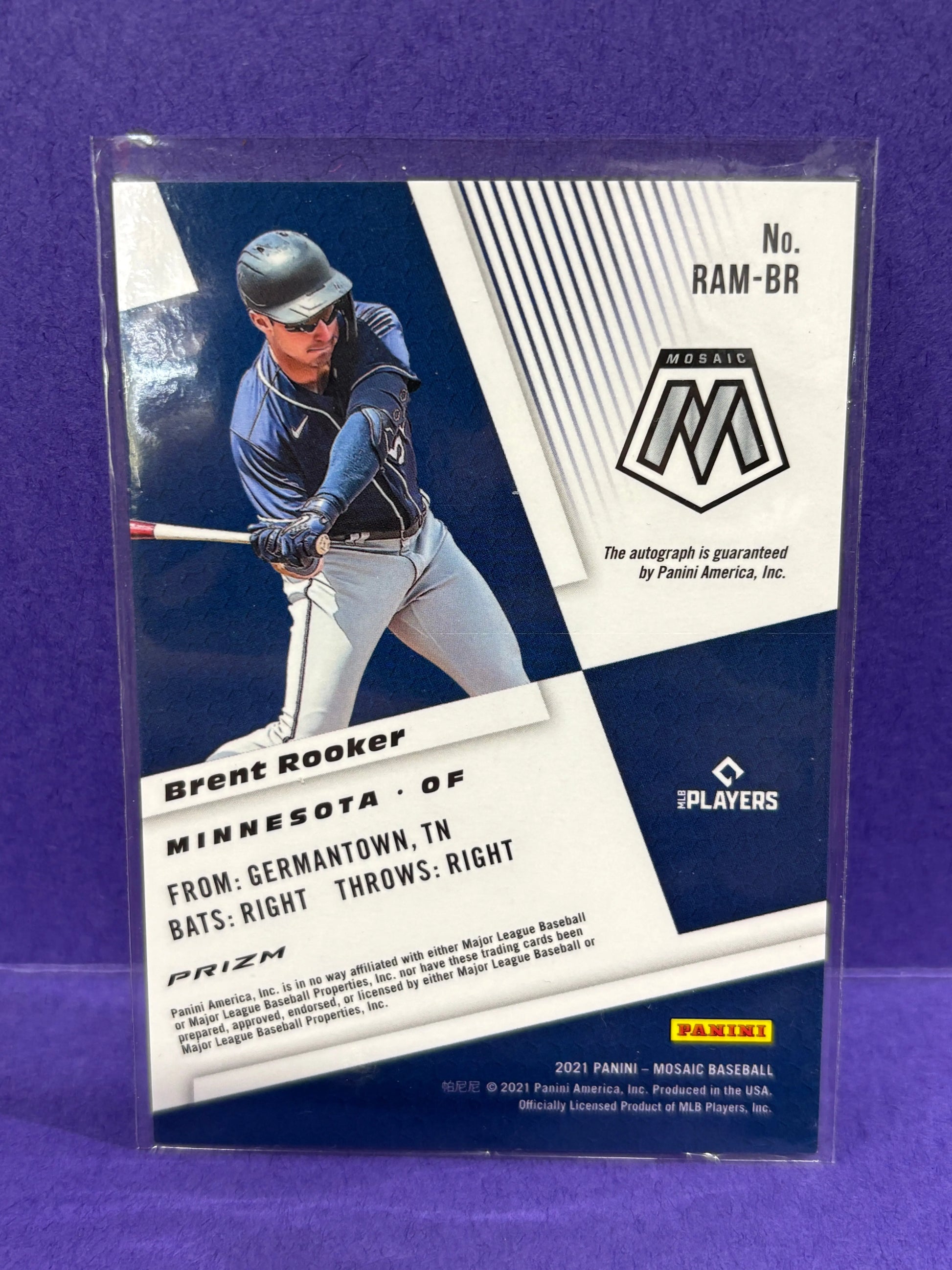 2021 Brent Rooker RC Panini Mosaic Prizm Rookie Autographs FRENLY BRICKS - Open 7 Days