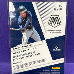 2021 Brent Rooker RC Panini Mosaic Prizm Rookie Autographs FRENLY BRICKS - Open 7 Days