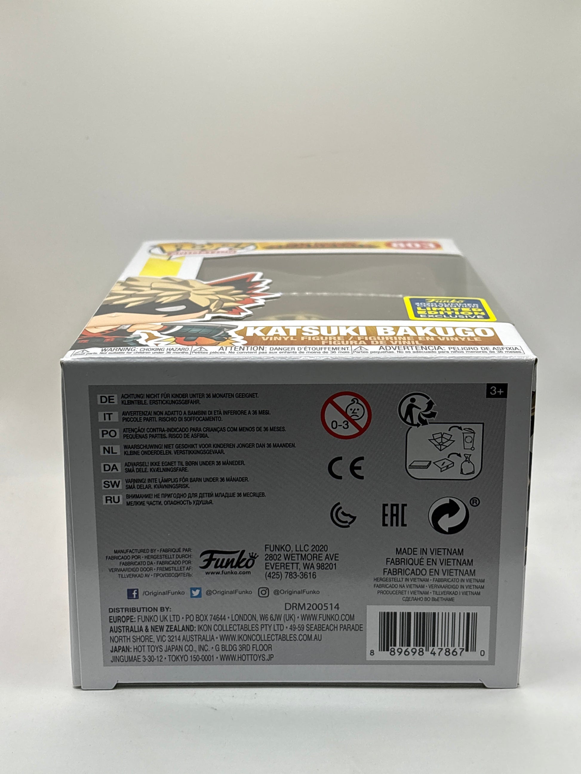 Funko POP! Animation My Hero Academia #803 Katsuki Bakugo 2020 Summer FRENLY BRICKS - Open 7 Days