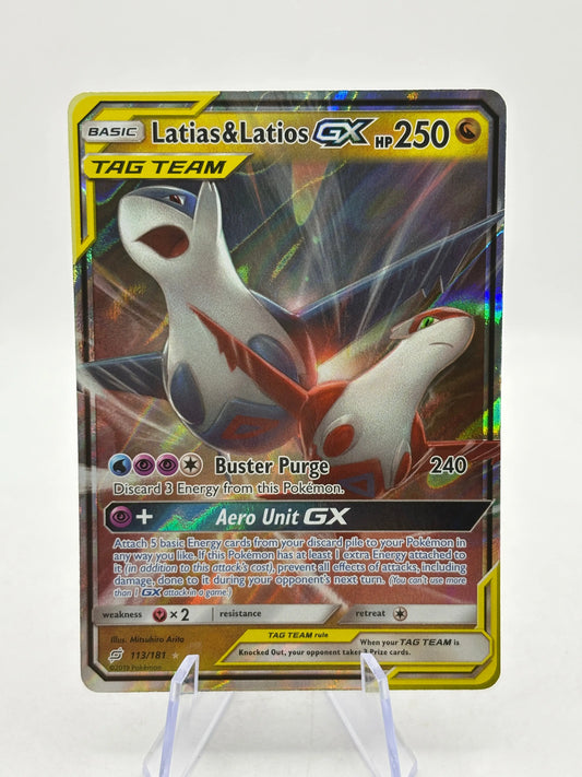 Pokemon TCG Sun Moon Team Up - Latias & Latios GX 113/181 LP FRENLY BRICKS - Open 7 Days