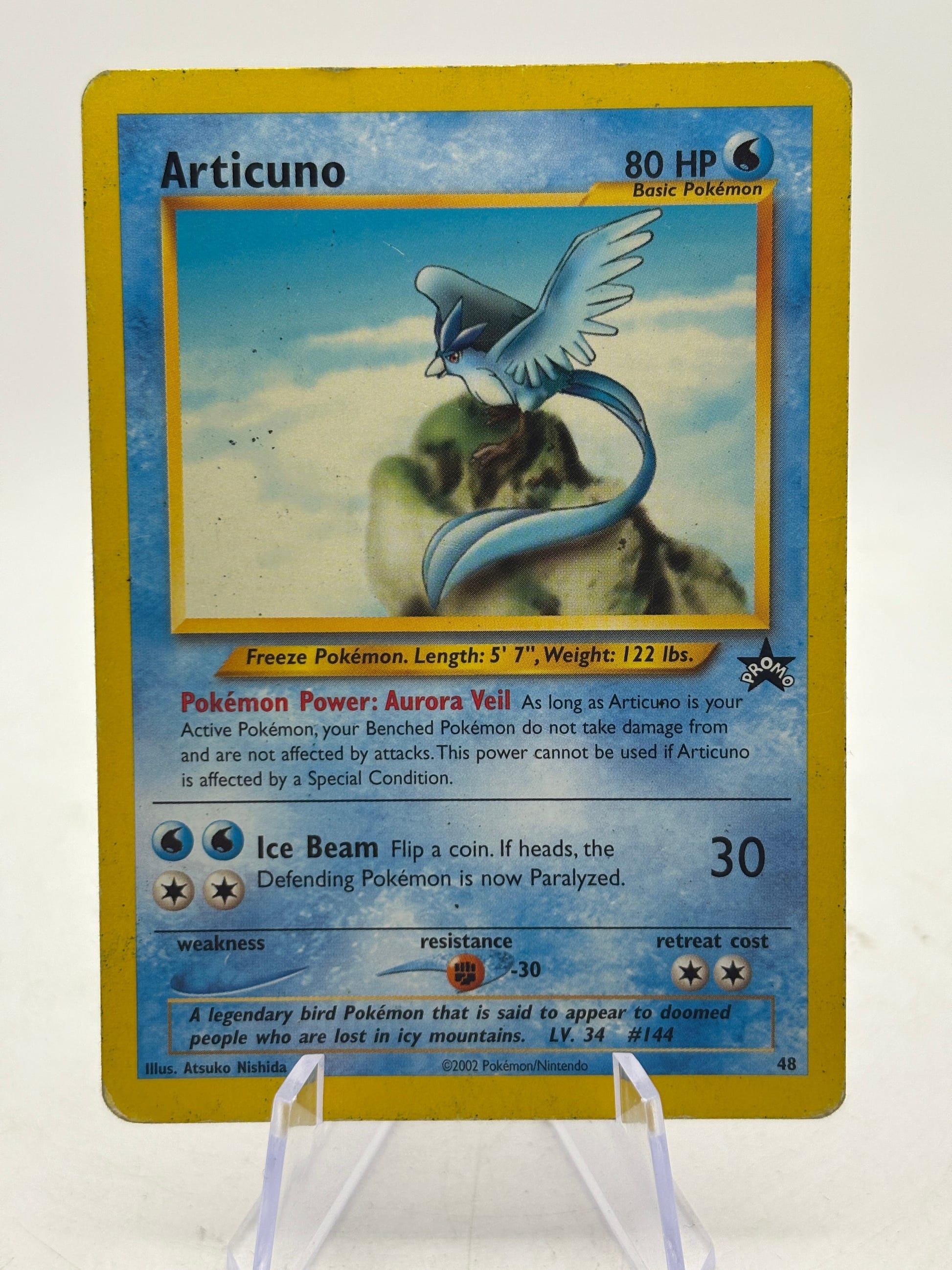 Pokemon TCG WOTC Black Star Promo - Articuno 48 Promo Heavy Played FRENLY BRICKS - Open 7 Days image 1
