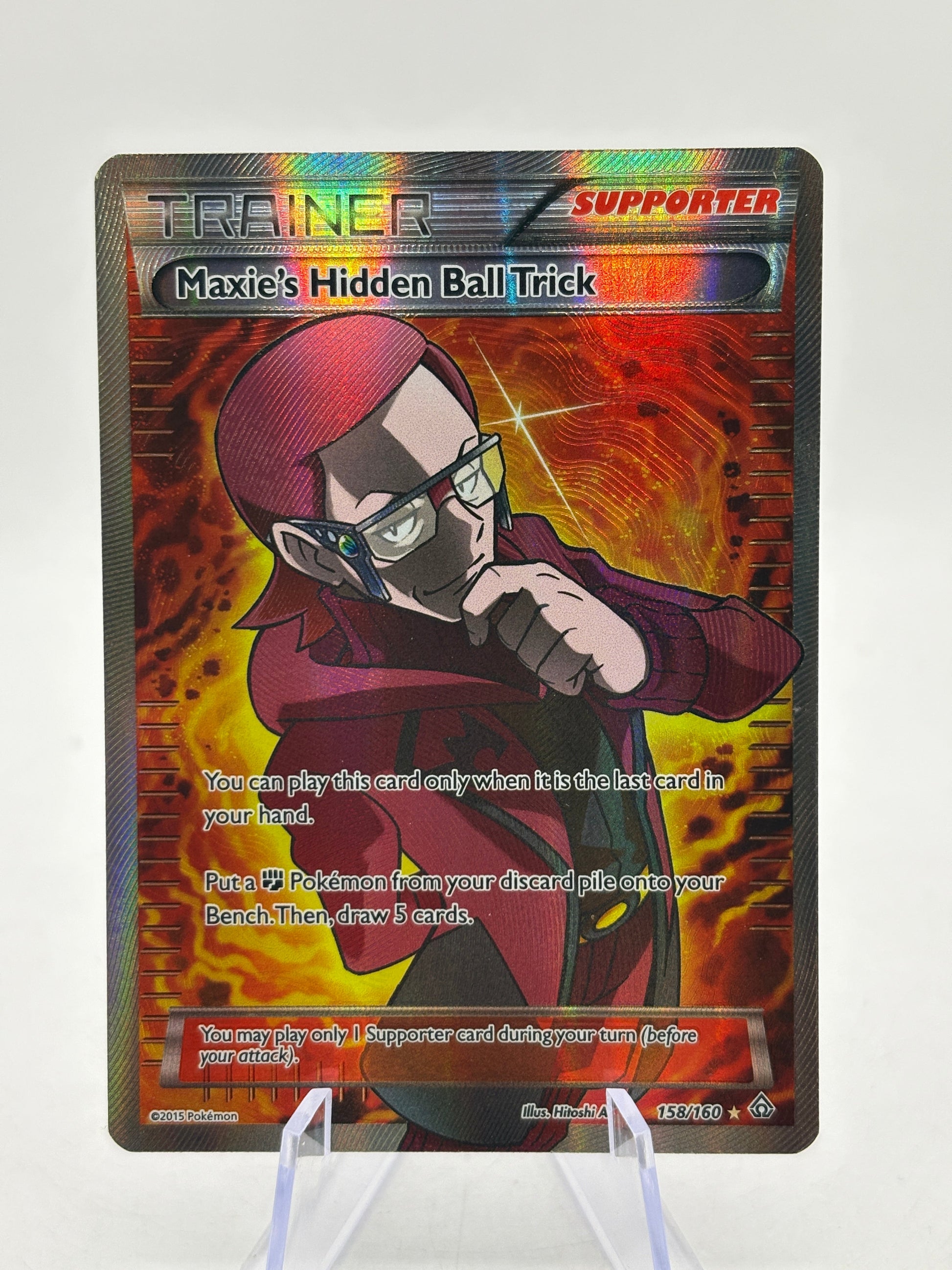 Pokemon TCG XY Primal Clash - Maxie’s Hidden Ball Trick 158/160 Full Art Lp FRENLY BRICKS - Open 7 Days