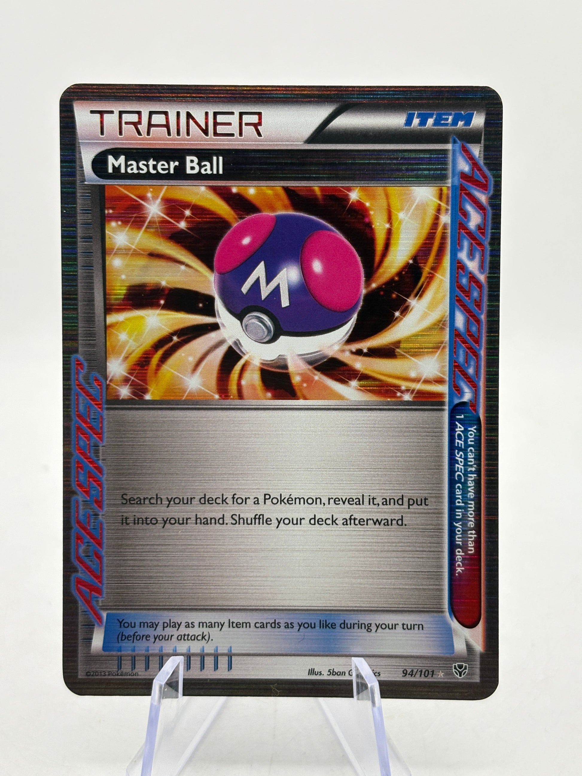 Pokemon TCG Black White Plasma Blast - Master Ball 94/101 Ace Spec LP FRENLY BRICKS - Open 7 Days