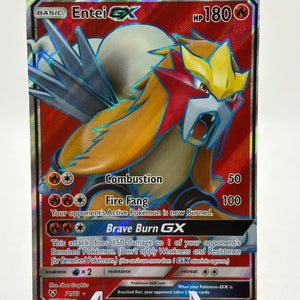 Pokemon TCG Sun Moon Shining Legends - Entei GX 71/73 Full Art LP (1) FRENLY BRICKS - Open 7 Days