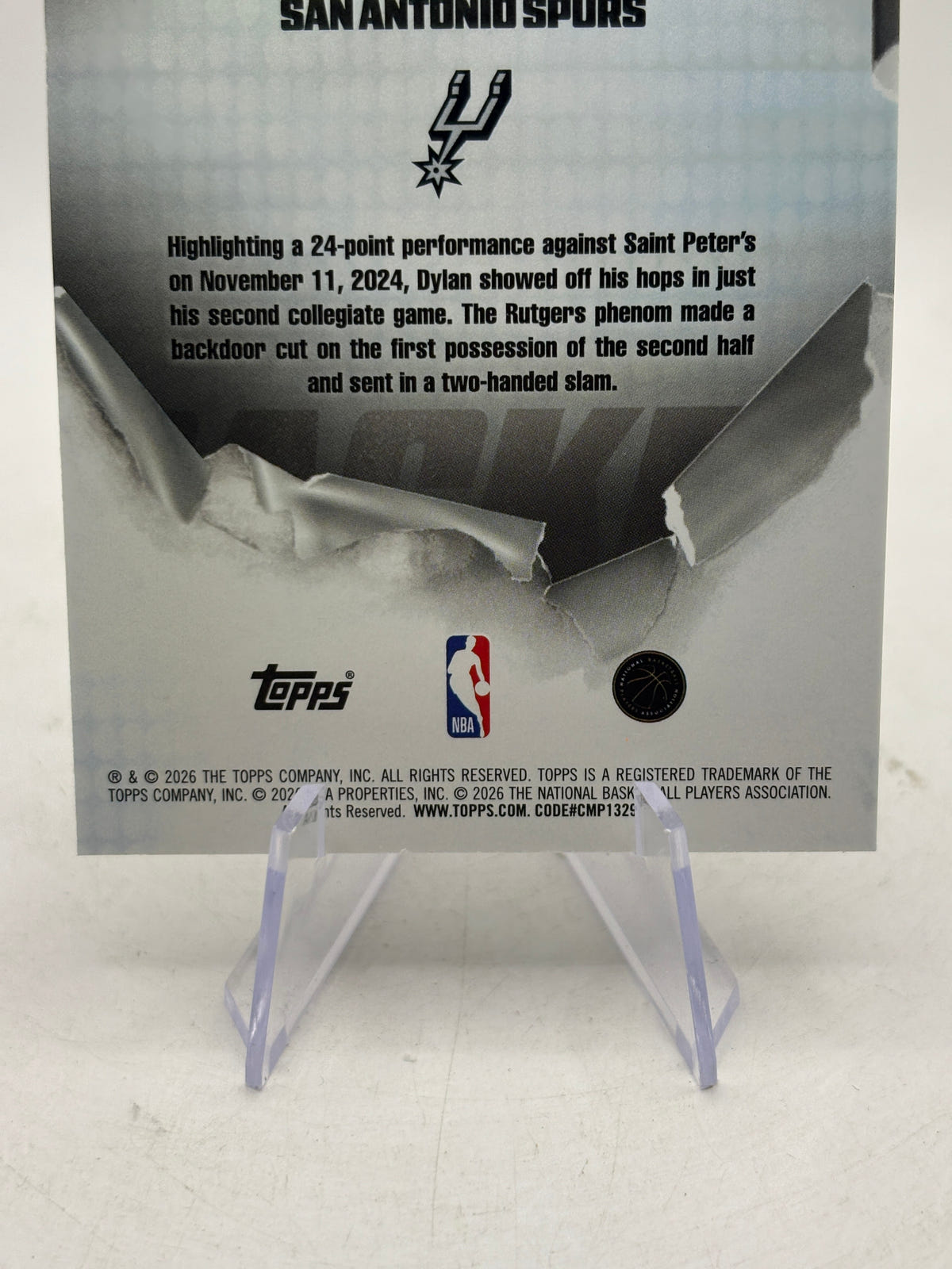 Dylan Harper 2025-26 Topps NBA Hoops RC Rookie Jam Packed Foil Insert Spurs FRENLY BRICKS - Open 7 Days image 4