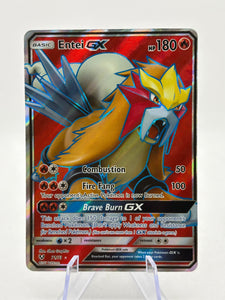 Pokemon TCG Sun Moon Shining Legends - Entei GX 71/73 Full Art LP (2)
