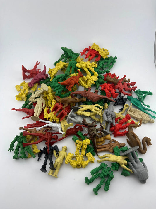 Random rubber and plastic toy lot Transformer Dinosaur Clown Robot Approx 70pc FRENLY BRICKS - Open 7 Days
