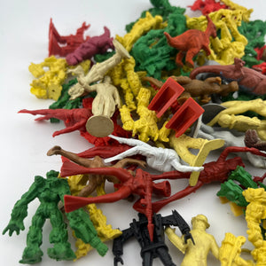 Random rubber and plastic toy lot Transformer Dinosaur Clown Robot Approx 70pc FRENLY BRICKS - Open 7 Days