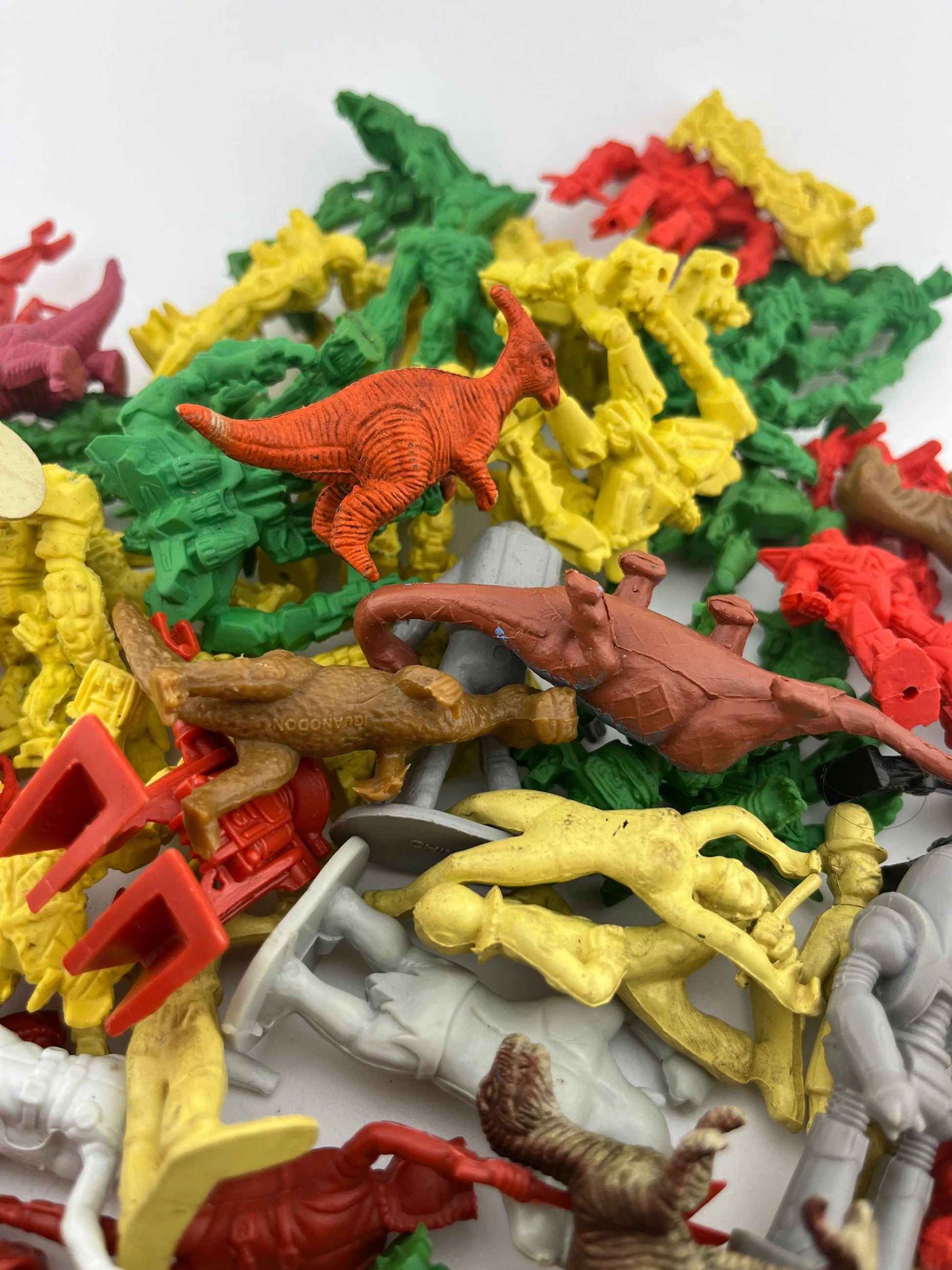 Random rubber and plastic toy lot Transformer Dinosaur Clown Robot Approx 70pc FRENLY BRICKS - Open 7 Days