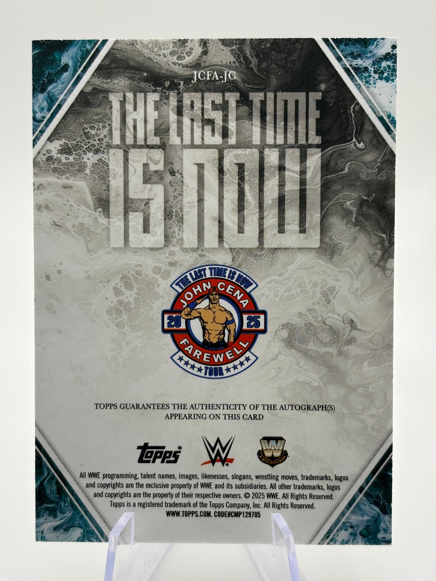 2025 Topps Exalted WWE John Cena The Last Time is Now Auto /50 Green FRENLY BRICKS - Open 7 Days