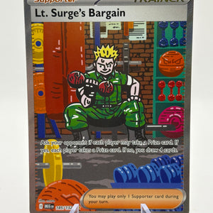 Pokemon TCG Mega Evolutions 185/132 Lt. Surge’s Bargain Special Illustration Rare NM FRENLY BRICKS - Open 7 Days