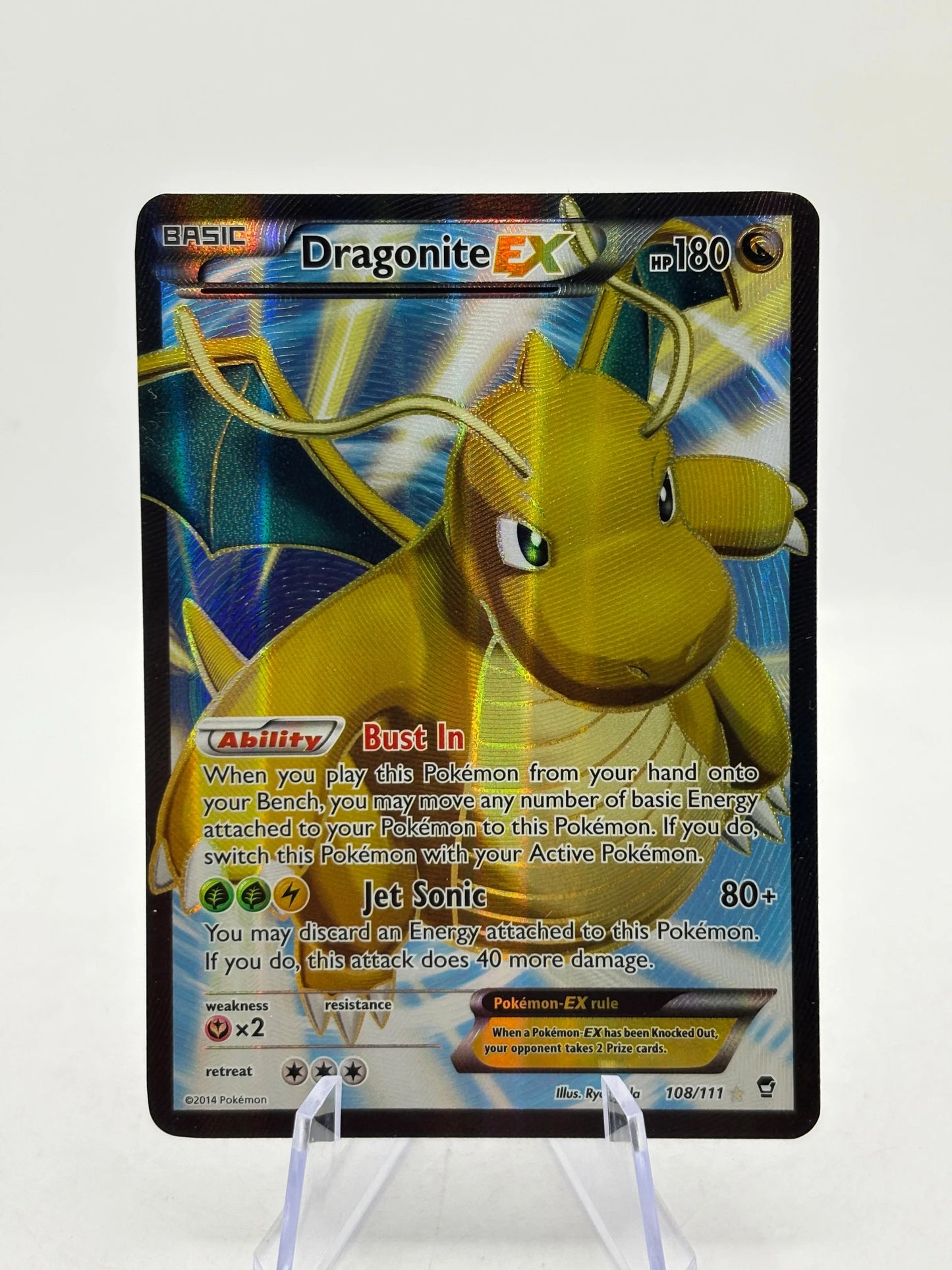 Pokemon TCG XY Furious Fists - Dragonite EX 108/111 Full Art MP FRENLY BRICKS - Open 7 Days
