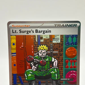 Pokemon TCG Mega Evolutions 185/132 Lt. Surge’s Bargain Special Illustration Rare NM FRENLY BRICKS - Open 7 Days