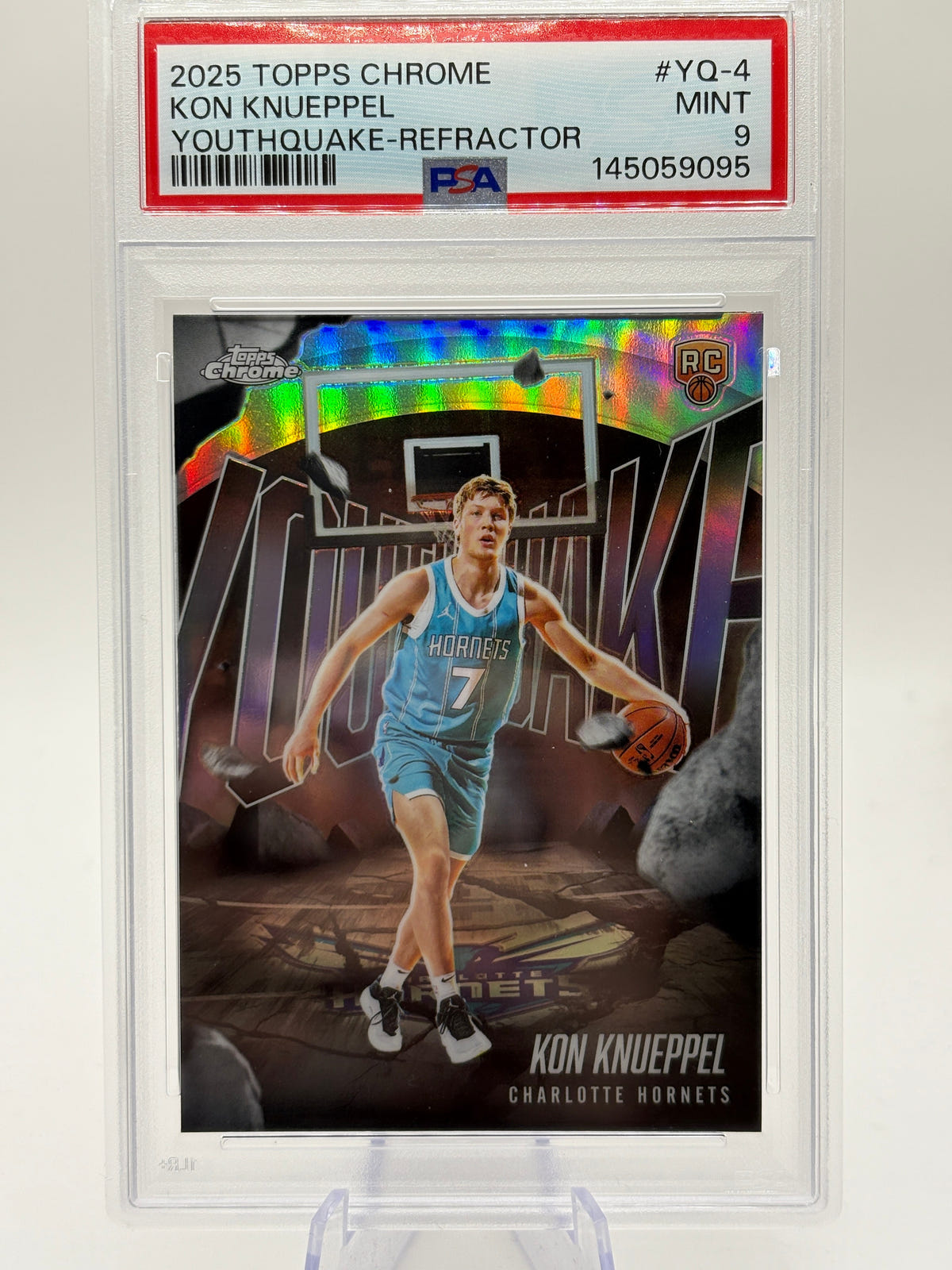 2025 TOPPS CHROME YOUTHQUAKE REFRACTOR #YQ-4 KON KNUEPPEL ROOKIE RC PSA 9 FRENLY BRICKS - Open 7 Days image 1