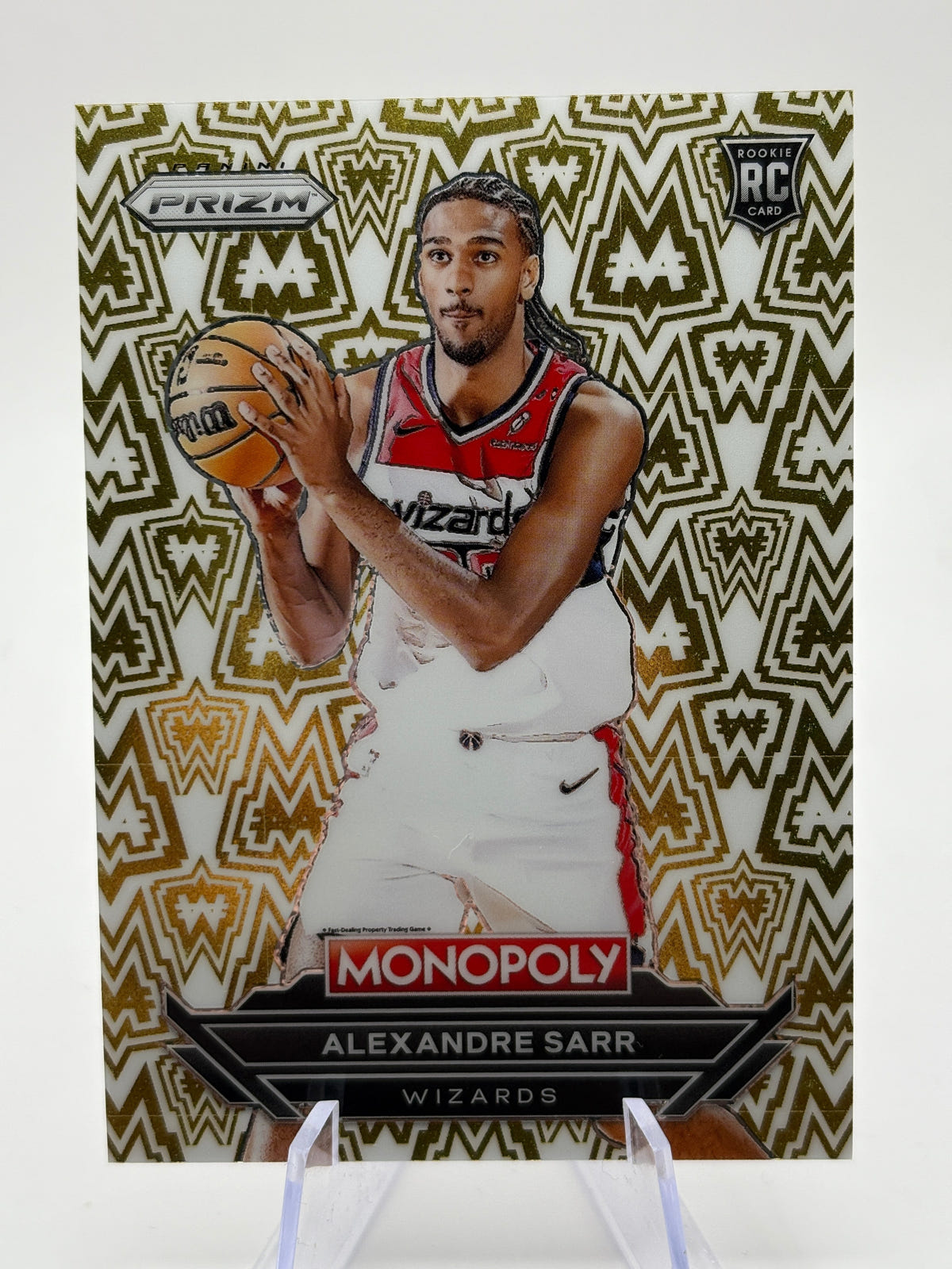 2024-25 Panini Prizm Monopoly Alexandre Sarr Rookie White Money Case Hit SP MINT FRENLY BRICKS - Open 7 Days image 1