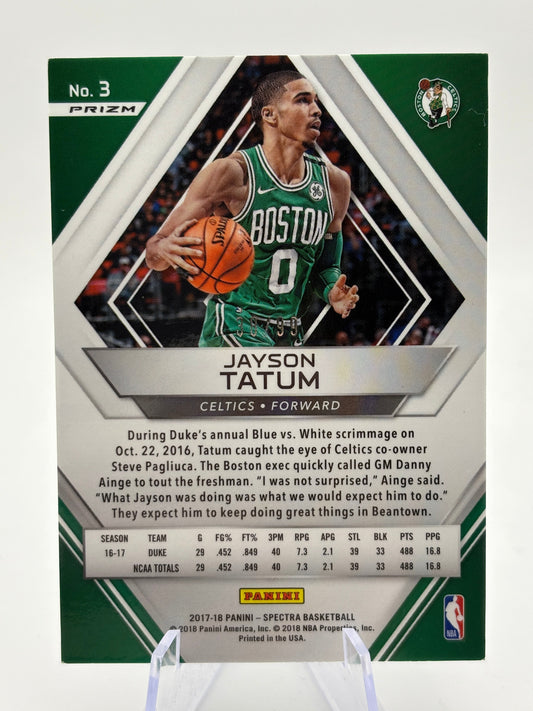 2017-18 Panini Spectra Jayson Tatum #3 Neon Blue Prizm /99 (RC) FRENLY BRICKS - Open 7 Days