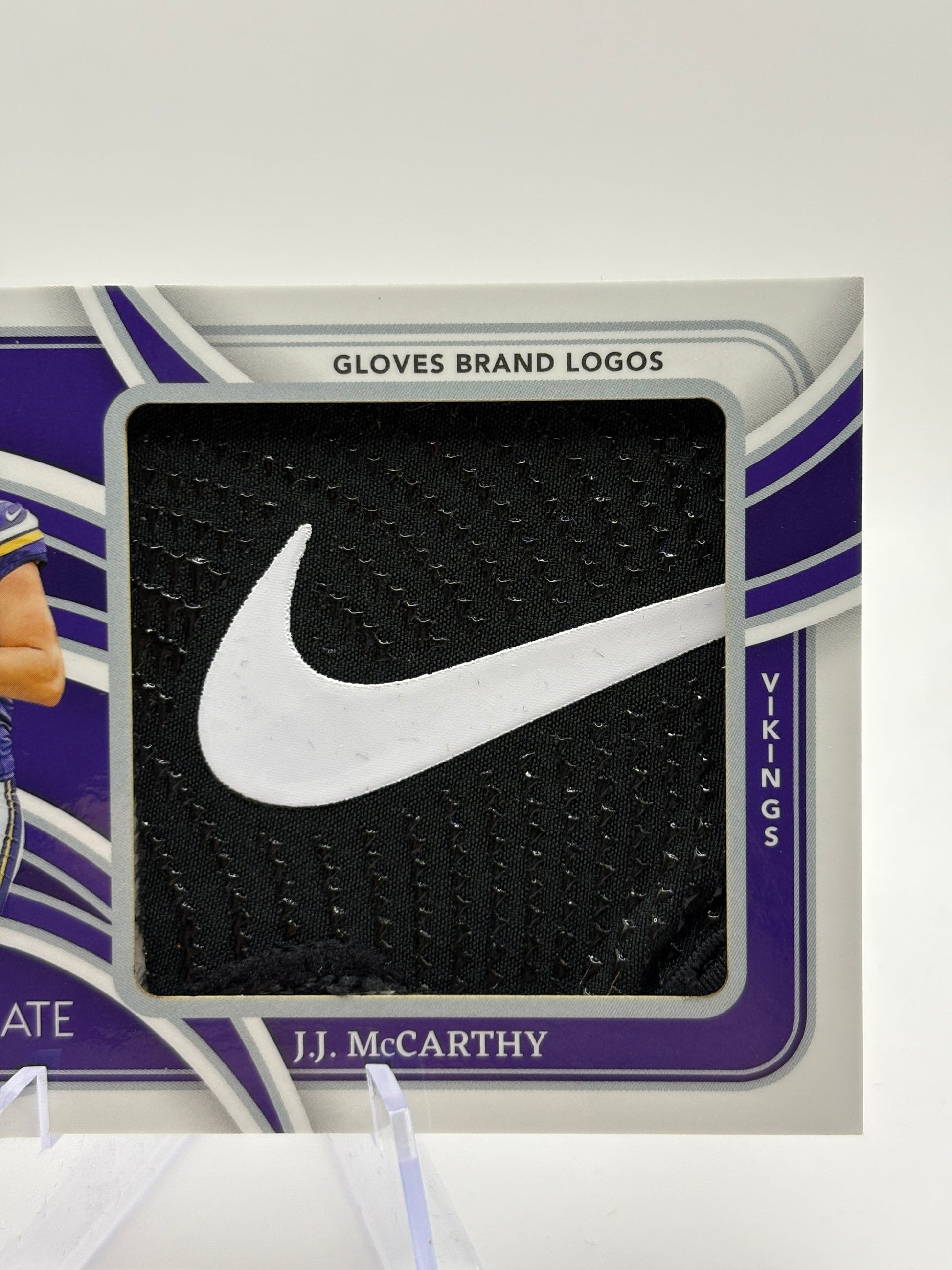 J.J. McCarthy 2024 Panini Immaculate #RJL-JMY Rookie Gloves Brand Logos /15 RC FRENLY BRICKS - Open 7 Days image 3