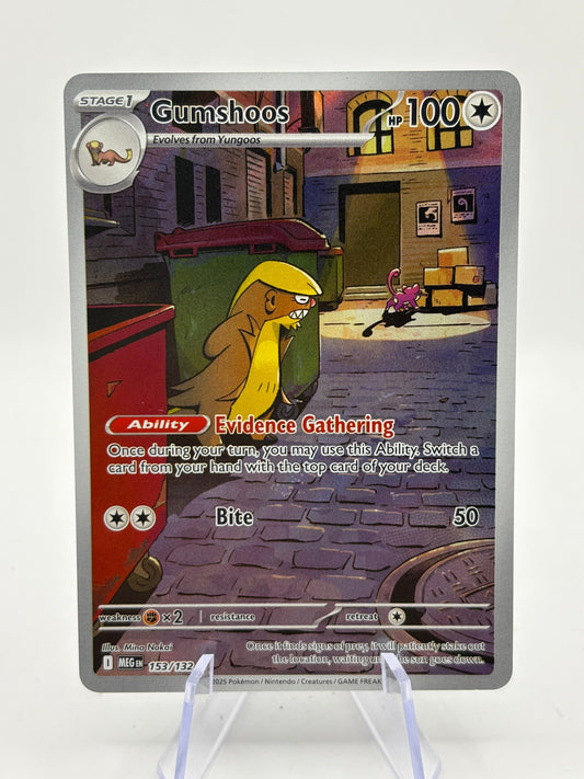Pokemon TCG Mega Evolutions- Gumshoos 153/132 Illustration Rare NM FRENLY BRICKS - Open 7 Days