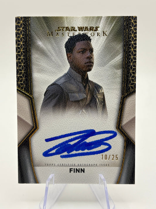 Finn Silver Metal Border Auto /25 2025 Topps Star Wars Masterwork John Boyega FRENLY BRICKS - Open 7 Days