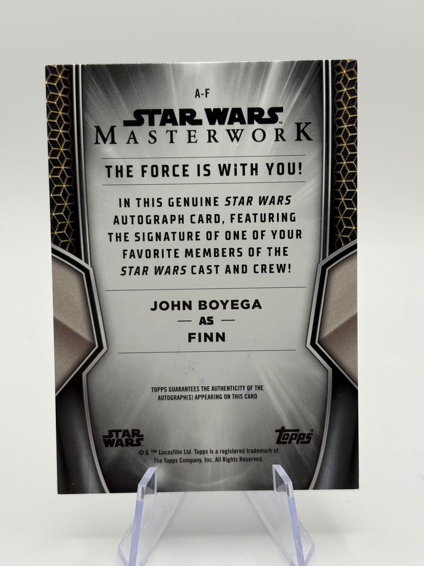 Finn Silver Metal Border Auto /25 2025 Topps Star Wars Masterwork John Boyega FRENLY BRICKS - Open 7 Days
