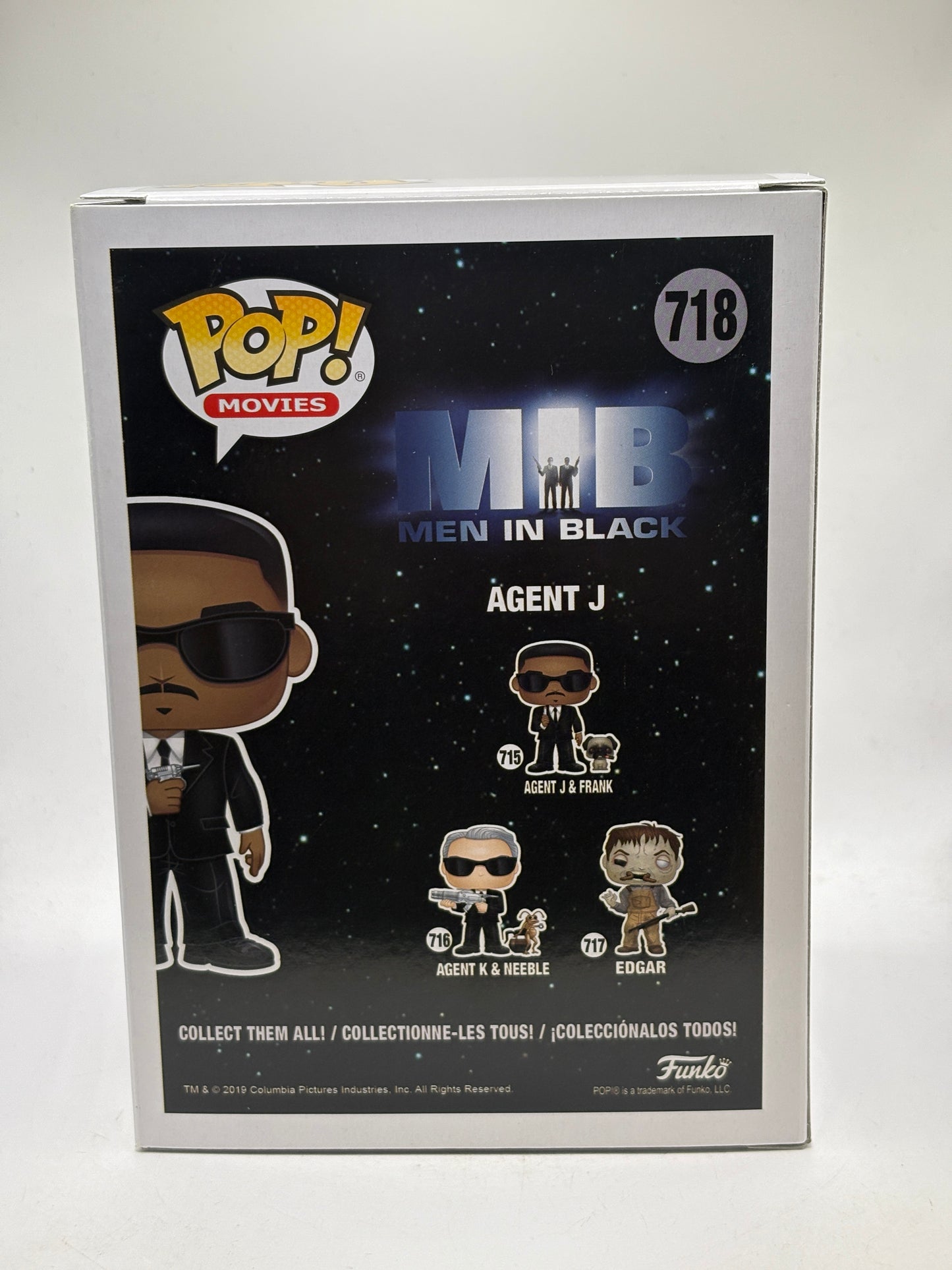 Funko POP! Movies Men In Black #718 Agent J Vinyl Figure Popcultcha 2019 Supernova