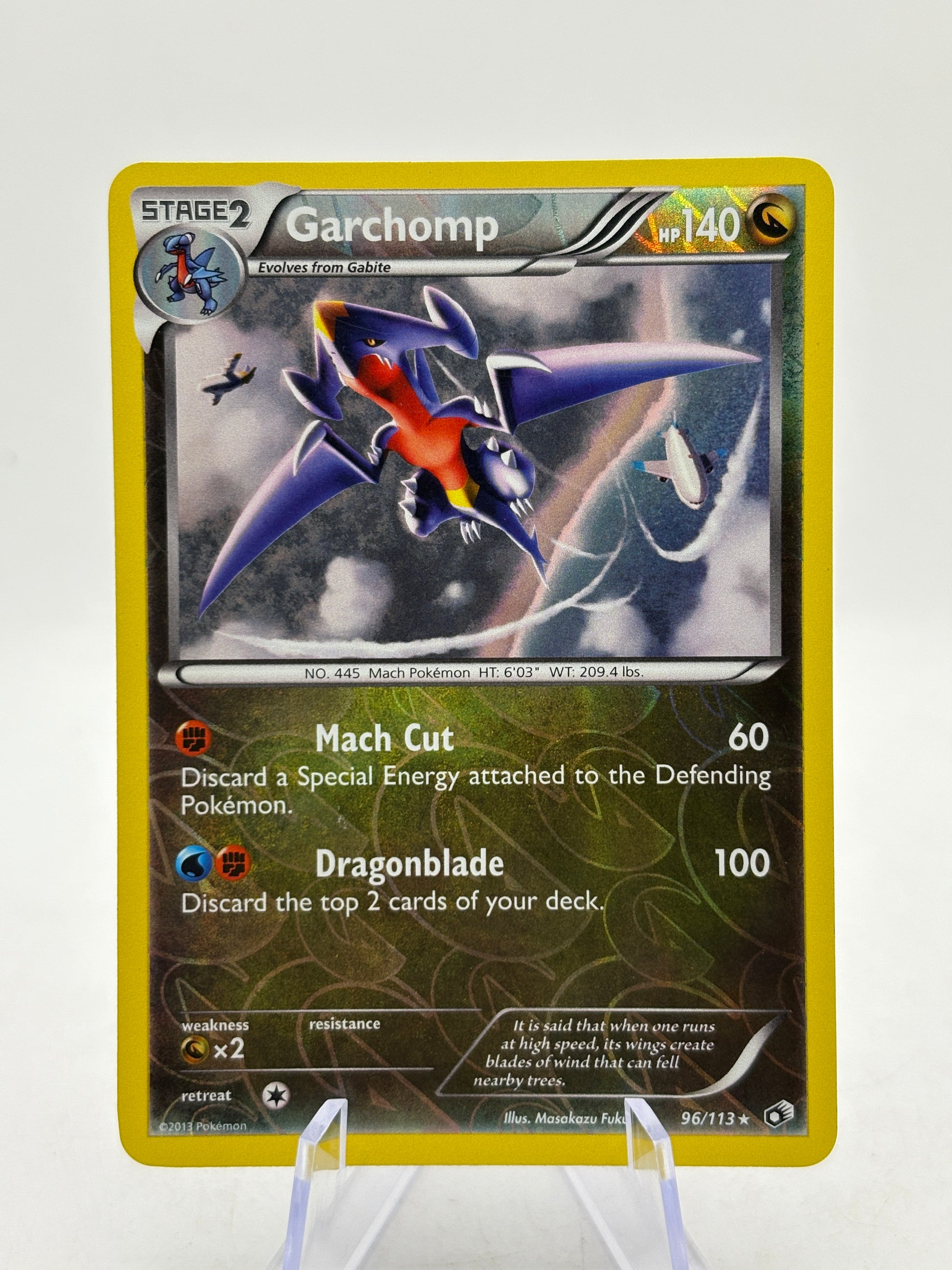 Pokemon TCG Black White Legendary Treasures - Garchomp 96/113 Rare Reverse Holo MP