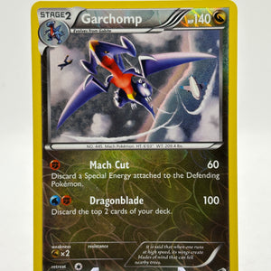 Pokemon TCG Black White Legendary Treasures - Garchomp 96/113 Rare Reverse Holo MP