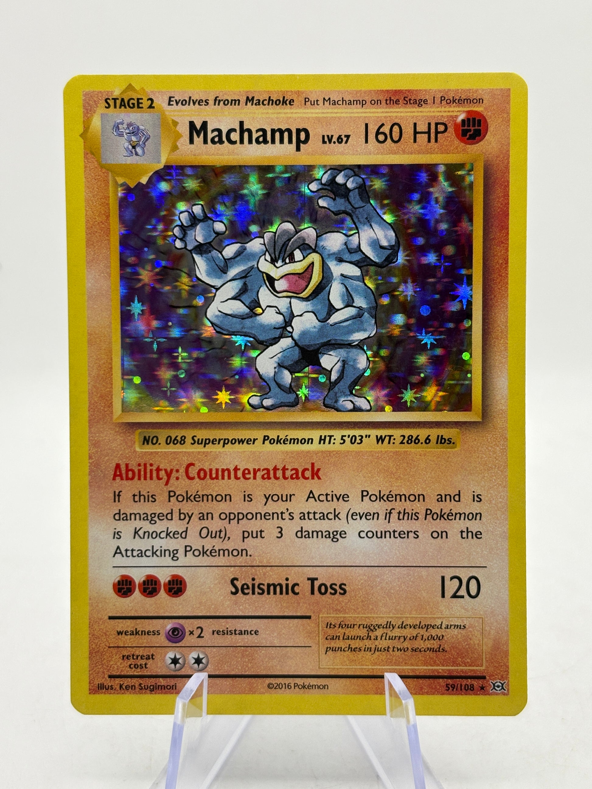 Pokemon TCG Evolutions - Machamp 59/108 Rare Holo LP