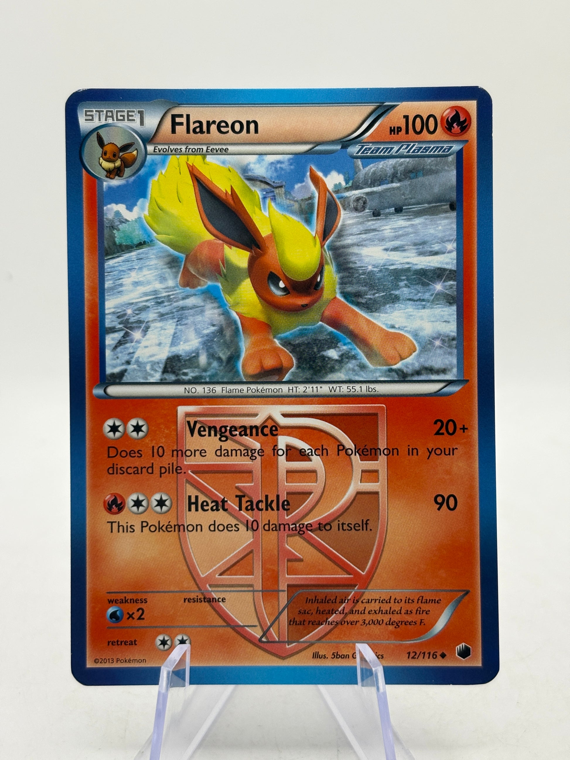 Pokemon TCG Black White Plasma Freeze - Flareon 12/116 Uncommon LP