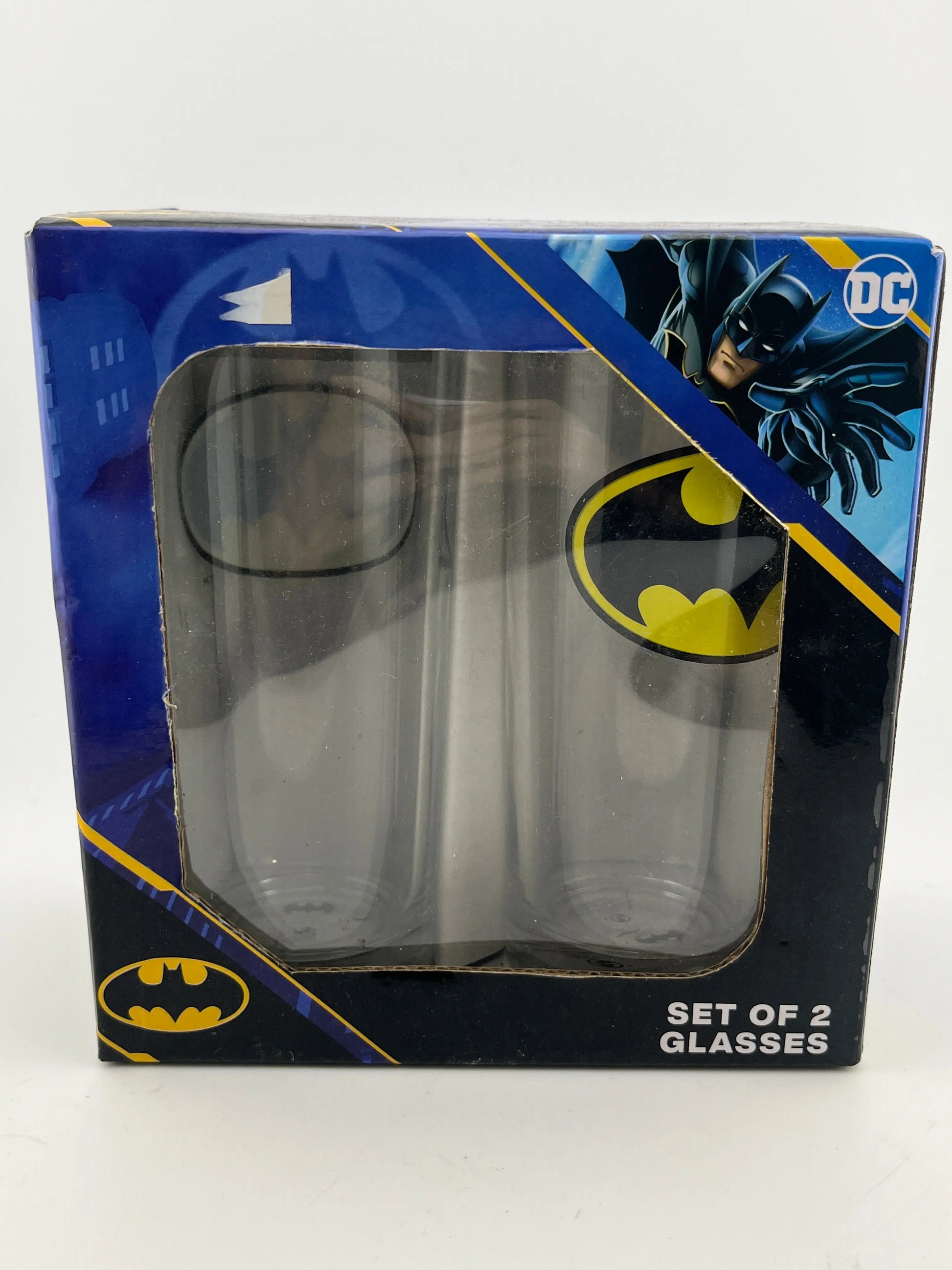 Four Glass Tumbler Lot Marvel Captain America DC BATMAN In Box +combinedshipping FRENLY BRICKS - Open 7 Days