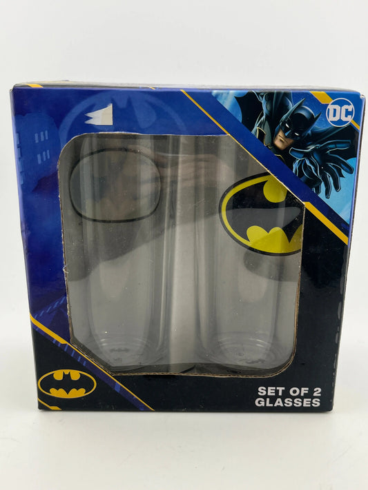 Four Glass Tumbler Lot Marvel Captain America DC BATMAN In Box +combinedshipping FRENLY BRICKS - Open 7 Days