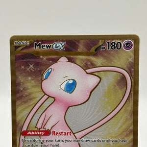 Pokemon TCG Mew 151 - Mew EX 205/165 Metal Card LP Promo FRENLY BRICKS - Open 7 Days