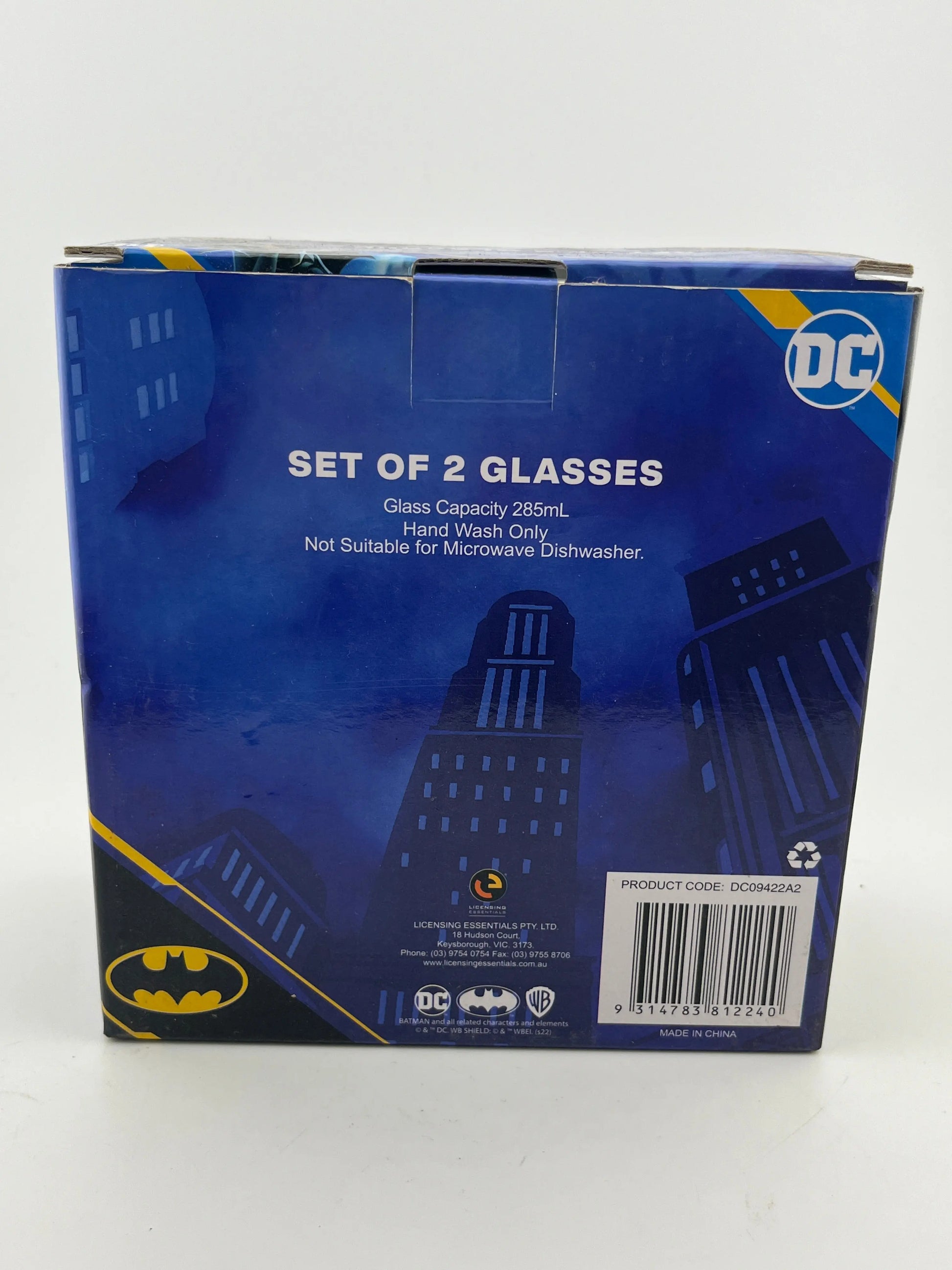 Four Glass Tumbler Lot Marvel Captain America DC BATMAN In Box +combinedshipping FRENLY BRICKS - Open 7 Days