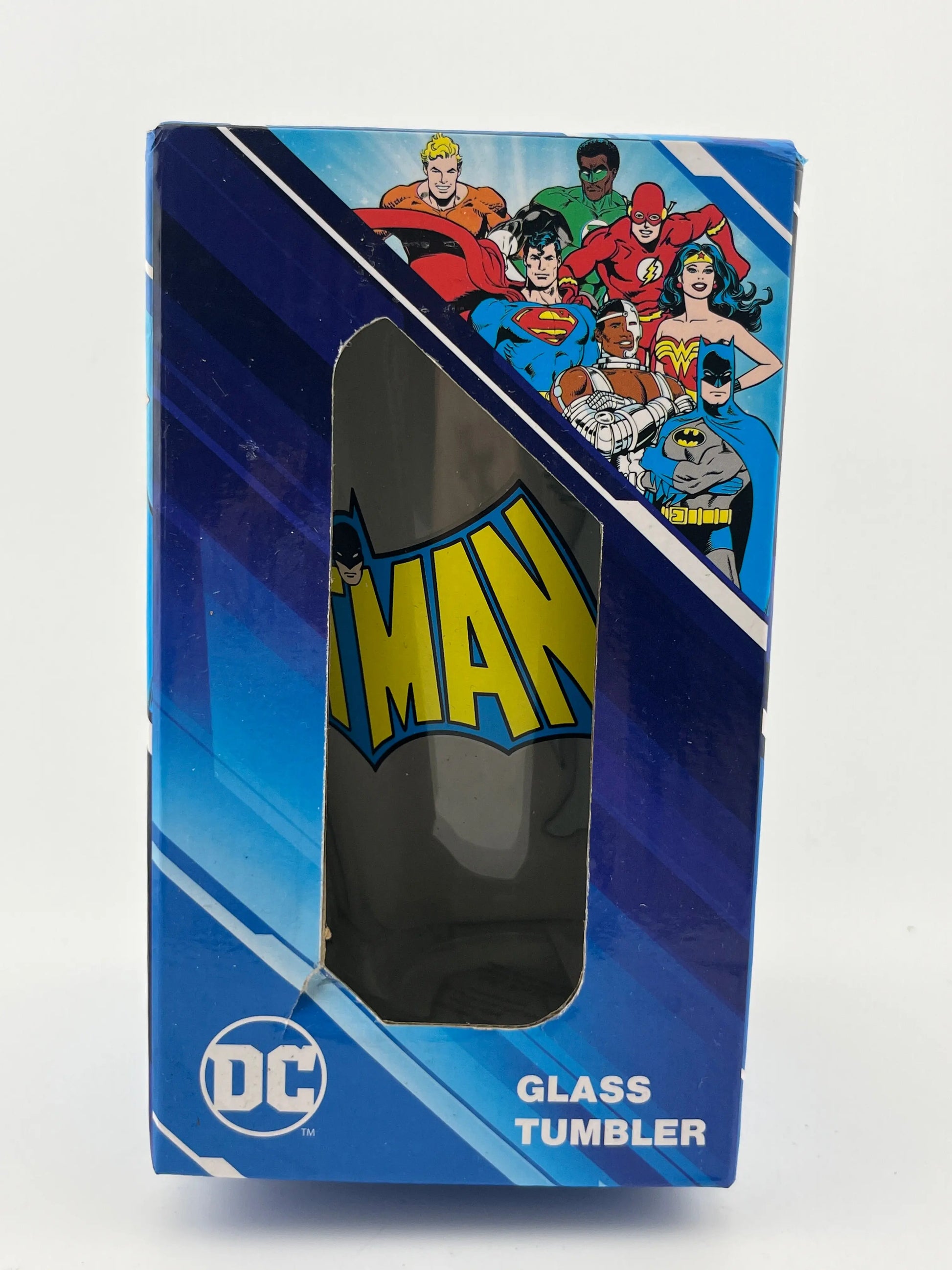 Four Glass Tumbler Lot Marvel Captain America DC BATMAN In Box +combinedshipping FRENLY BRICKS - Open 7 Days