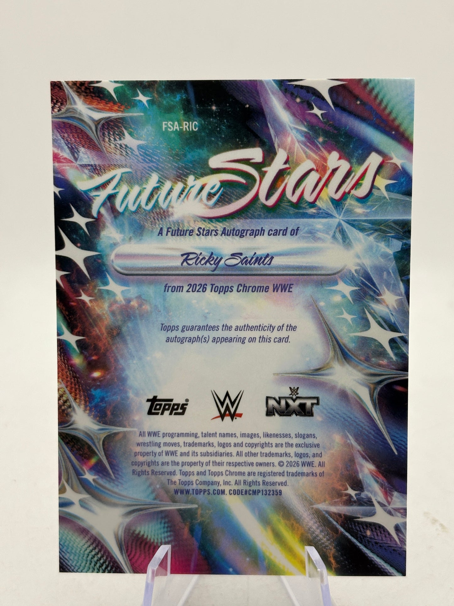 2026 Topps Chrome WWE Ricky Saints Future Stars Auto #FSA-RIC FRENLY BRICKS - Open 7 Days
