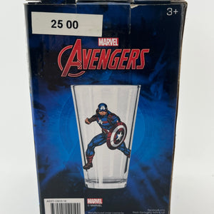 Four Glass Tumbler Lot Marvel Captain America DC BATMAN In Box +combinedshipping FRENLY BRICKS - Open 7 Days