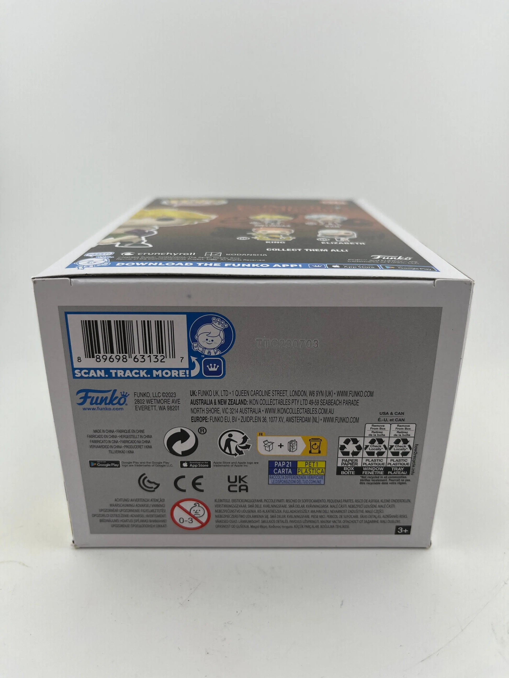 Funko POP! Animation - The Seven Deadly Sins Meliodas #1344 Glow Chase Edition FRENLY BRICKS - Open 7 Days