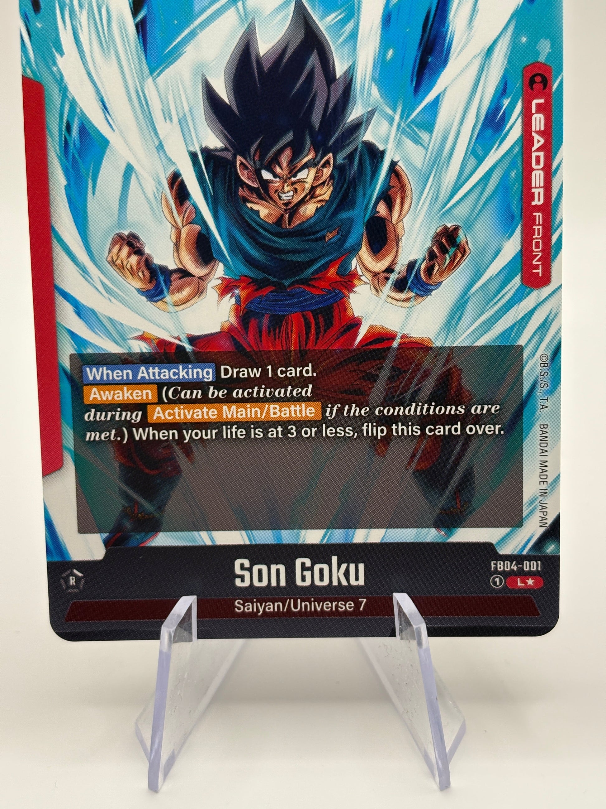 Dragon Ball Super Fusion World - Son Goku FB04-001 Leader Alt Art FRENLY BRICKS - Open 7 Days