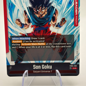 Dragon Ball Super Fusion World - Son Goku FB04-001 Leader Alt Art FRENLY BRICKS - Open 7 Days