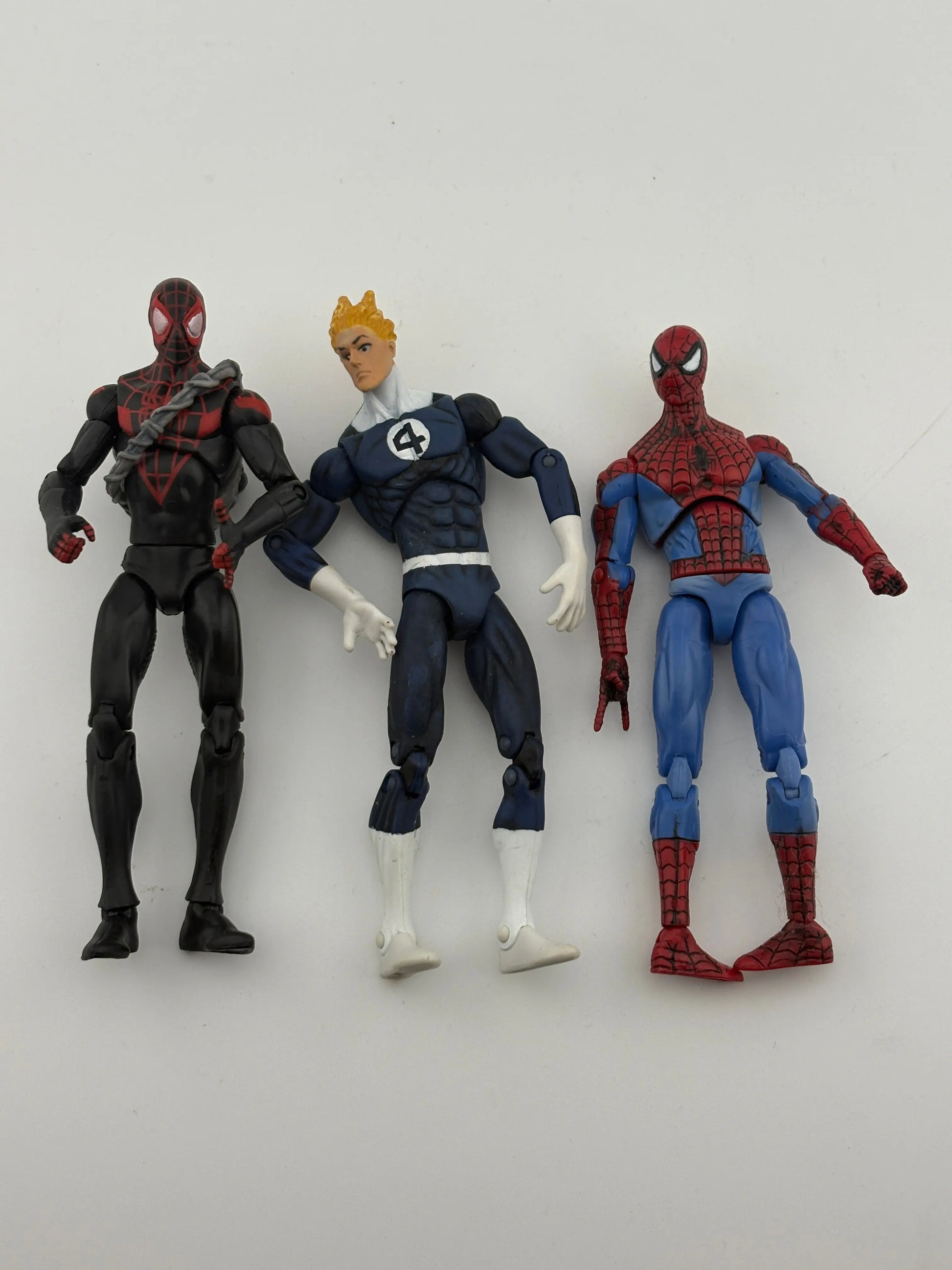 Marvel Universe 2009 Action Figures Lot - Spider-man, Miles, Human Torch Loose FRENLY BRICKS - Open 7 Days
