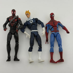 Marvel Universe 2009 Action Figures Lot - Spider-man, Miles, Human Torch Loose FRENLY BRICKS - Open 7 Days
