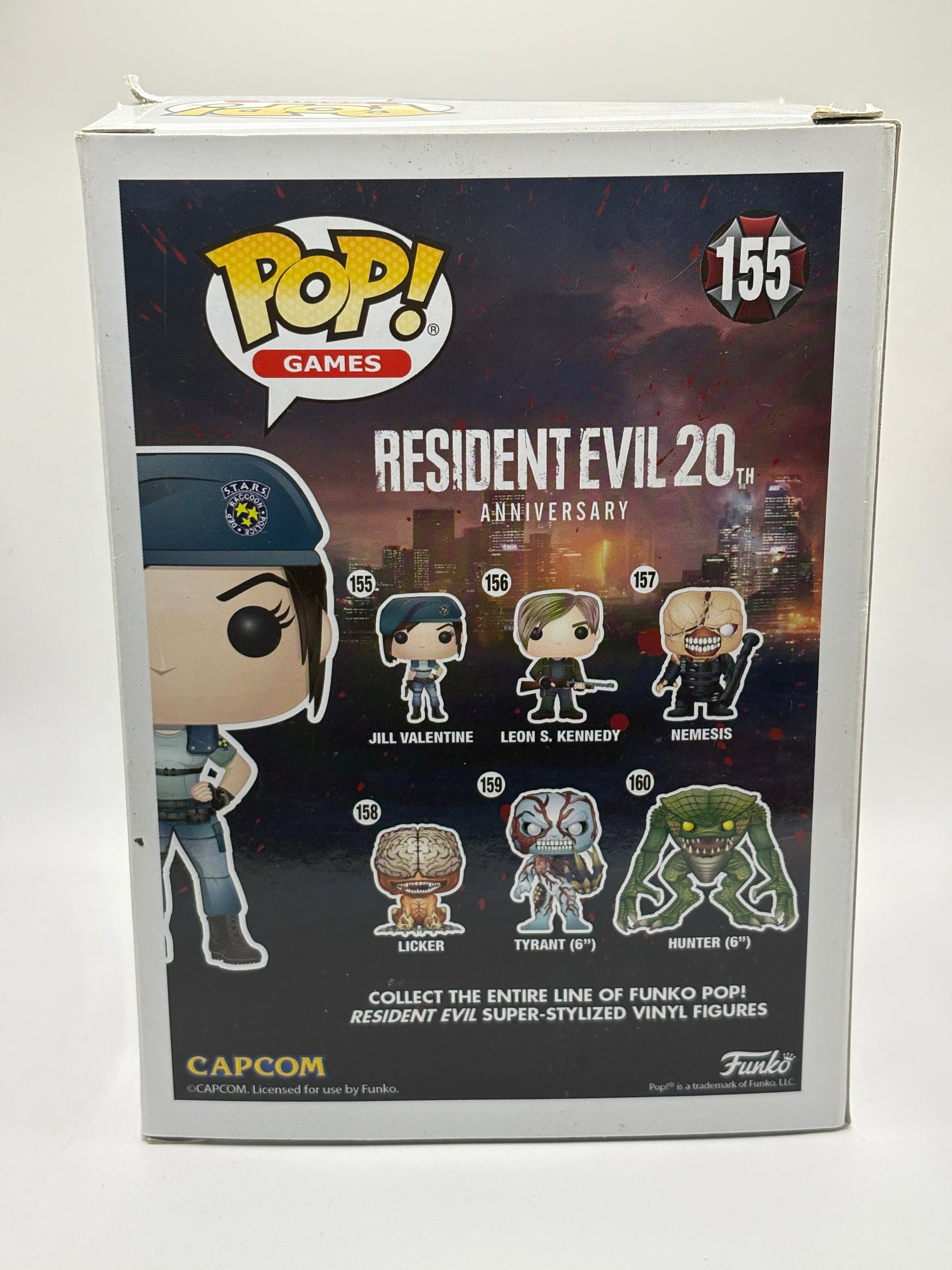 Funko POP! Games Resident Evil #155 Jill Valentine Vinyl Figure Box Damage FRENLY BRICKS - Open 7 Days
