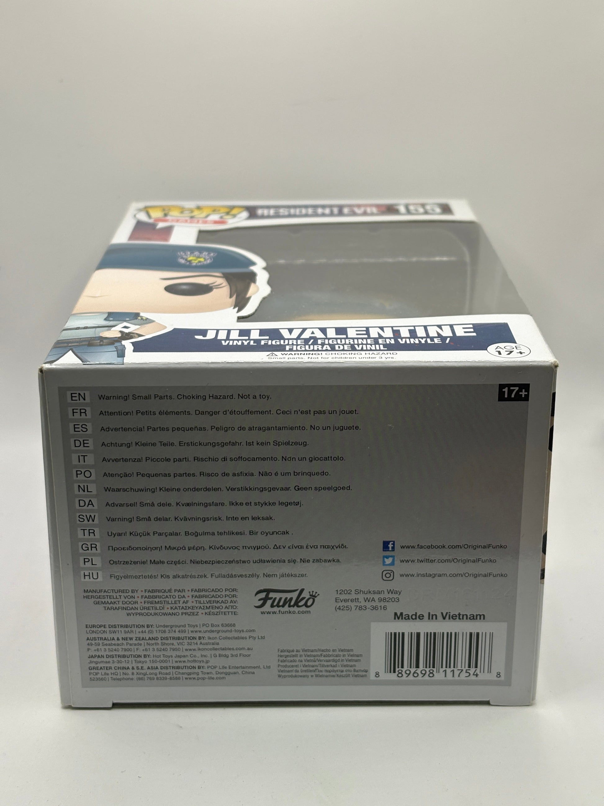 Funko POP! Games Resident Evil #155 Jill Valentine Vinyl Figure Box Damage FRENLY BRICKS - Open 7 Days