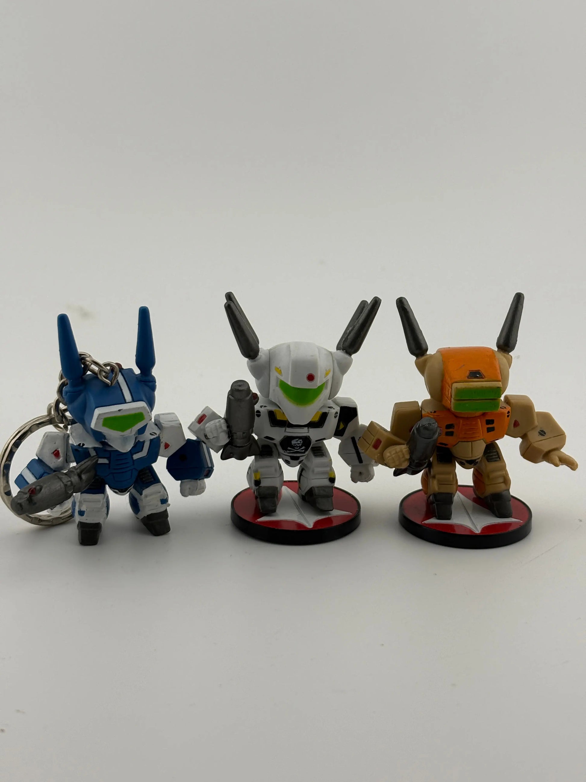 Banpresto Macross Super Deformed Valkaries Loose Figure Lot + keychain FRENLY BRICKS - Open 7 Days