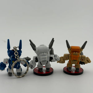 Banpresto Macross Super Deformed Valkaries Loose Figure Lot + keychain FRENLY BRICKS - Open 7 Days