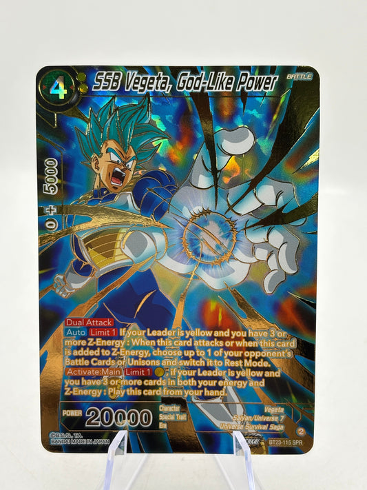 Dragon Ball Super Masters - SSB Vegeta, God-Like Power BT23-115 SPR FRENLY BRICKS - Open 7 Days